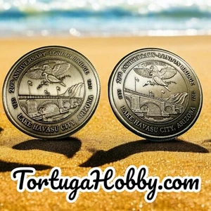 2 monedas Puente de Londres 1991-1992 - Lake Havasu City, Arizona - Impresionante DETALLE - Imagen 1 de 4