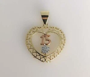 Quinceañera Mis 15 Años Quince Chapado en Oro Colgante My Sweet 15 Dije Joyería Regalo - Imagen 1 de 2