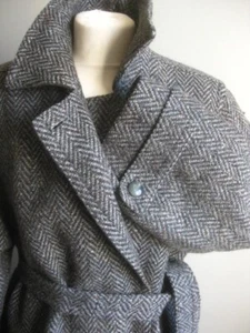 ABRIGO WINDSMOOR TWEED LARGO 12 14 lana cinturón abrigo largo completo azul clásico blogger - Imagen 1 de 22