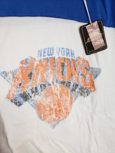 KNICKS New York Large T-Shirt Vintage by Red Jacket weiß weich Neu mit Etikett selten NBA Neu mit Etikett - Bild 1 von 7