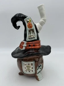Blue Sky Ceramics 2016 Witches Hut Tea Light Candle House Halloween Luminary - Picture 1 of 14