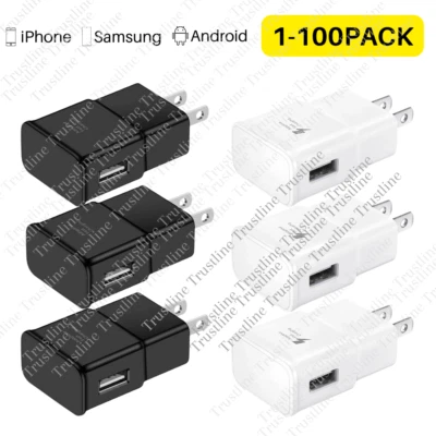Wholesale USB Power Adapter US Block Adaptive Fast Charging For Samsung Android - Image 1 of 4
