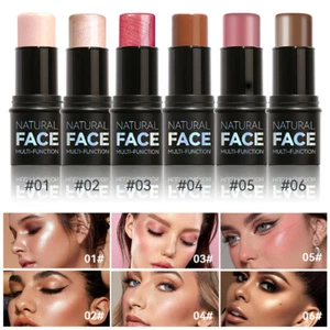 Highlighter Stick Bronzer Stick Blush Stick Water-Resistant Cream Contour Makeup - Picture 1 of 16