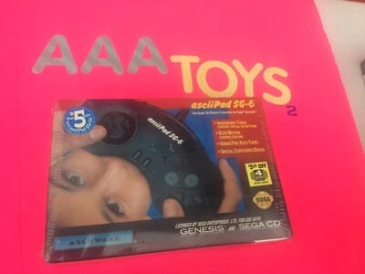 Sega Genesis / Sega CD Asciipad Sg-6 Controller Brand New Sealed RARE - Image 1 of 2