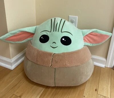 Плюшевая игрушка Squishmallow Star Wars XL 20 дюймов The Child Baby Yoda Grogu Mandalorian Jumbo - Изображение 1 из 4