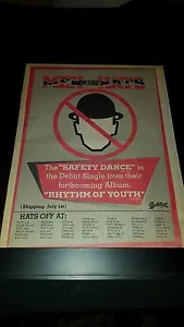 Men Without Hats Safety Dance Rare Original Radio Promo Poster Ad Framed! - Picture 1 of 1