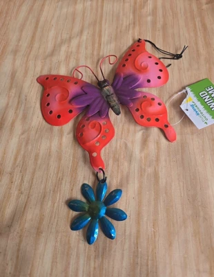 Wall Art Indoor / Outdoor Metal Wall Decor Butterfly FLOWER Foto 1 de 4