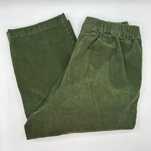 Appleseed's Corduroy Pants Elastic Waist Olive Green Casual Petite Women Sz 12P - Picture 1 of 5