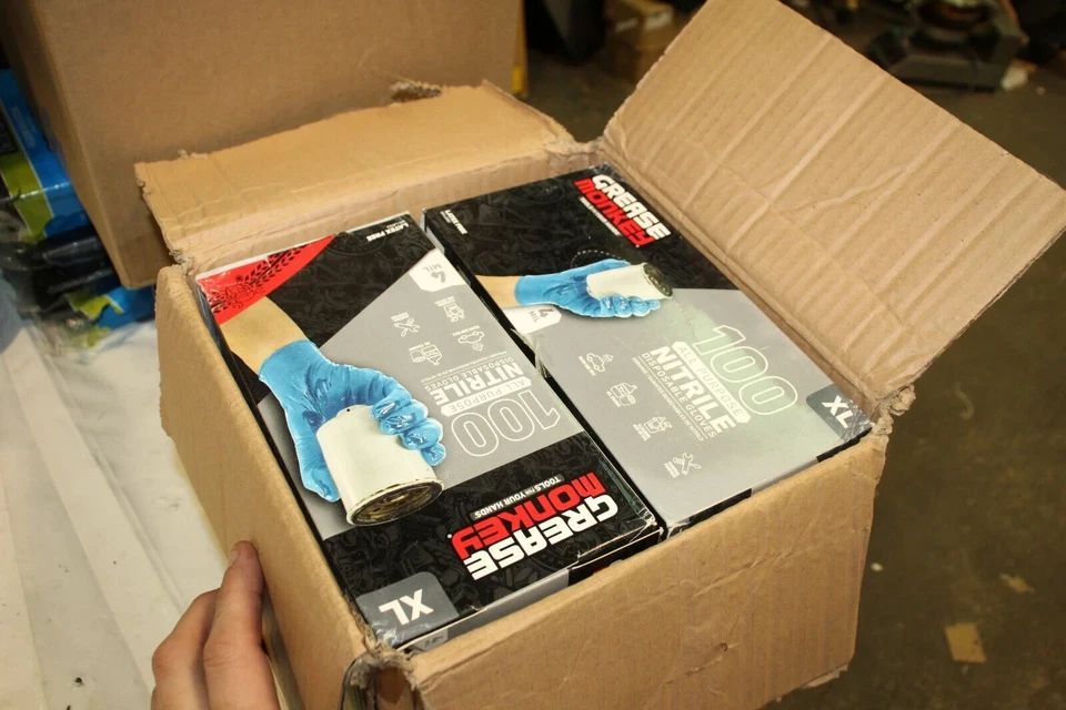 Cajas de daños Guantes Desechables Grasa Mono, Nitrilo, Todo Uso, Sin Látex Foto 1 de 1