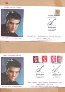 FDC (first day covers) Elvis Presley 1980's x4 (RRP £5+ each) - Bild 1 von 7
