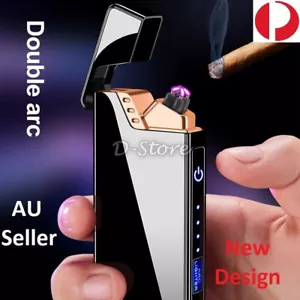 Double Arc Electric Lighter USB Rechargeable Windproof Flameless Plasma Lighter - Picture 1 of 12