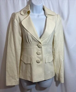 Nanette Lepore Ivory Blazer Sz 0 NWT US450 - Picture 1 of 20