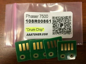 4 x 108R00861 DRUM Chip for Xerox Phaser 7500, 7500N, 7500DN, 7500DT Refill - Picture 1 of 2