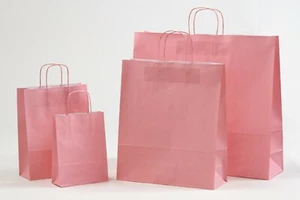 Papiertragetaschen ROSA Papiertüten Tüten Taschen Papierkordel ROSE - Bild 1 von 5