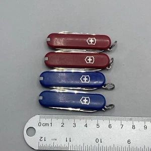 Lot of 4 Victorinox Classic SD Swiss Army Knives - Red & Blue - Picture 1 of 12