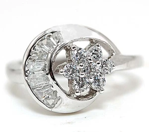 2CT Treated White Sapphire 925 Genuine Sterling Silver Ring Jewelry Sz 6 - Imagen 1 de 2
