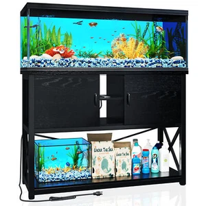 TC-HOMENY 75Gallon Aquarium Cabinet Turtle Fish Tank Stand with Charging Station - Picture 1 of 16