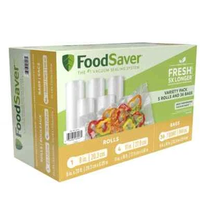FoodSaver Sigillante Sottovuoto Rotoli e Sacchetti Confezione Varietà - Foto 1 di 8