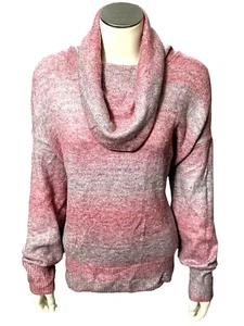 American Eagle Womens Cowl Neck Sweater Medium Pink & Gray - Picture 1 of 11