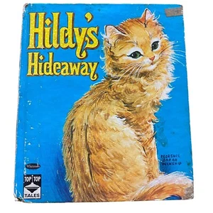 VTG children's cat story book Hildys Hideaway Junk Journaling Whitman 1961 - Picture 1 of 14