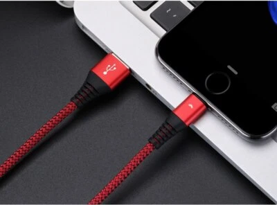 LED USB Cable For iPhone 6 7 8 X XS XR Plus 11 12 Pro Max Fast Charger 2.4A Cord - Image 1 of 4