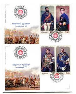 Romania 2019 Royalty Military Uniforms official FDC's - Picture 1 of 1