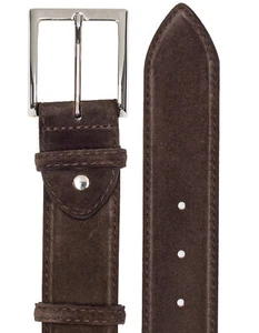 Bontoni cinturón de cuero de terciopelo marrón espresso / RegEUR390 - Imagen 1 de 10