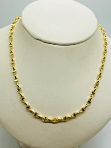 9ct Yellow Gold Hollow Mariner Link Chain – 3.4mm – 20" CHEAPEST ON EBAY - Picture 1 of 10