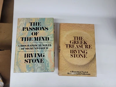 The Passions of the Mind/The Greek Treasure Irving Stone 1971 HC w/ DJ Book Club Foto 1 de 4