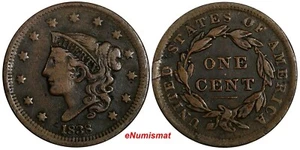 US Kupfer 1838 Coronet Head Large Cent 1c EX.LUX FAMILY COLLECTION(12 045) - Bild 1 von 3