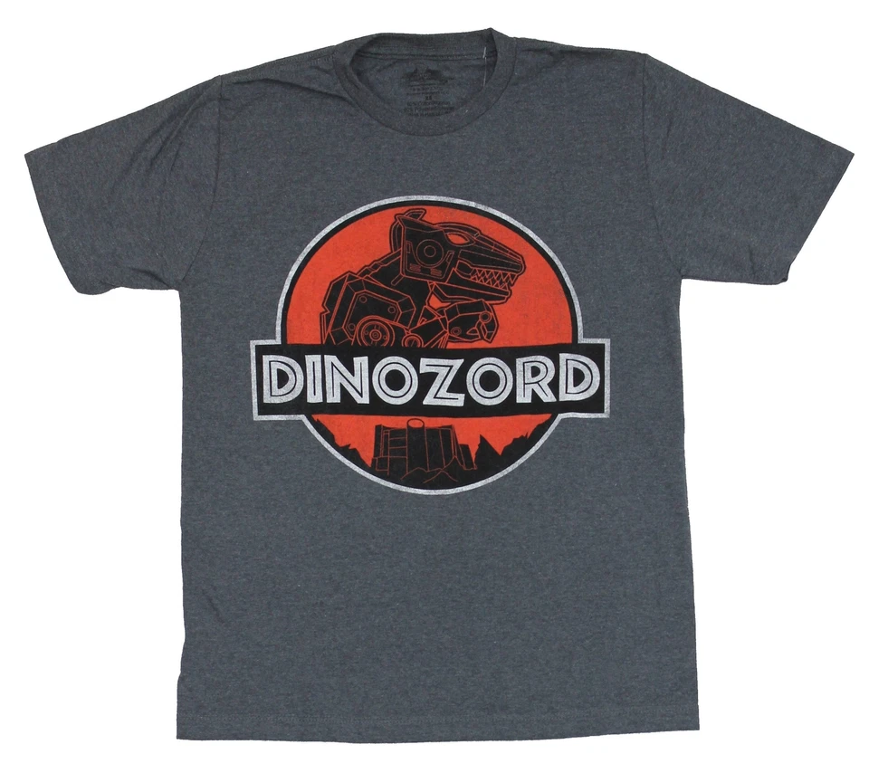 Camiseta Mighty Morphin Power Rangers Para Hombre - Dinozord Rojo Blanco Círculo Logo Foto 1 de 1