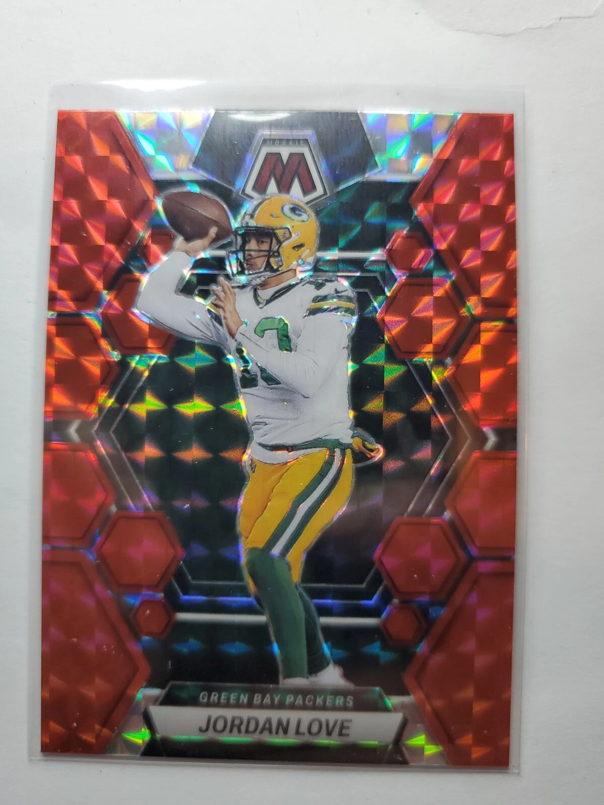 2023 Panini Mosaic Football #83 Jordan Love Red Mosaic