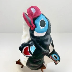 Peluche inuit tlingit de 10"" de marioneta de ballena Splash the Orca de Native Explore Collection - Imagen 1 de 4