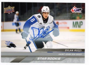 2024-25 Upper Deck CHL Dylan Rozzi carta hockey autografata - Foto 1 di 1