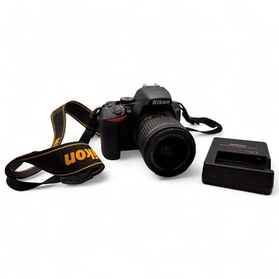 尼康 D3500 数码单反相机 带 AF-P 18-55毫米镜头带 电池充电器 完好 — 第 1/4 张图片