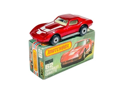 Matchbox Lesney Superfast MB62 Chevy Corvette Stingray No Side Tampo w/K Box - Image 1 of 4