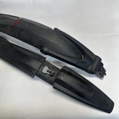 Juego de guardabarros delantero y trasero Monkeylink negro para bicicleta eléctrica Foto 1 de 4