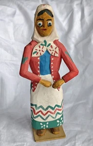 Anna Padol ( 1953 - 2019 ) Holzfigur 27 cm Polnische Künstlerin signiert Paszyn  - Bild 1 von 10