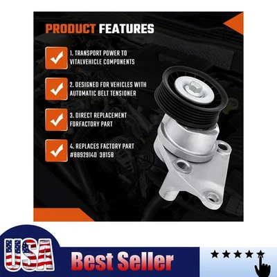 Serpentine Belt Tensioner for Cadillac Escalade 2002-2008 Silver 12554027 1PC Foto 1 de 4