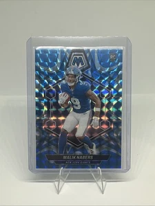 2024 Panini Mosaic - Rookies Malik Nabers #306 Reactive Blue Mosaic Prizm (RC) - Bild 1 von 2