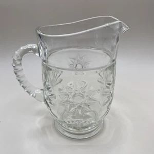 Vintage Anchor Hocking Pint Pitcher Early American Prescut Star of David 5.5'' T - Picture 1 of 9