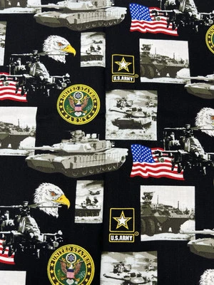 United States Military Army Cotton Fabric Eagle 3/4 Yard 44" Wide Quilting Sykel - Image 1 of 4