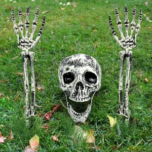 Halloween Deko Outdoor Deko, Realistisches Skelett Bodenbrecher 3-teilig... - Bild 1 von 7
