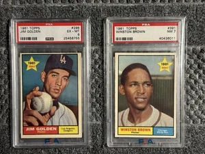 1961 Topps Baseball PSA Graded. Winston Brown Rookie #391, Chicago White Sox. - Bild 1 von 1