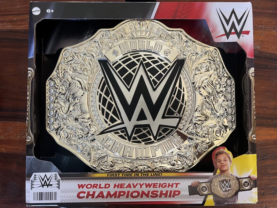 WWE World Heavyweight - Cinturón de Lucha de Juguete Mattel Championship Title - Nuevo Foto 1 de 3