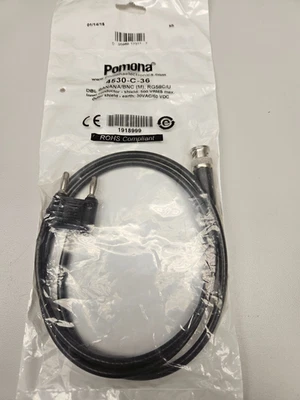 Cables de prueba Pomona 4530-C-36, BNC a Dbl Banana, 36" Foto 1 de 2