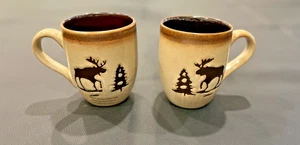 Juego de 2 tazas de café Woodland Home Studio Brown Moose - Imagen 1 de 6