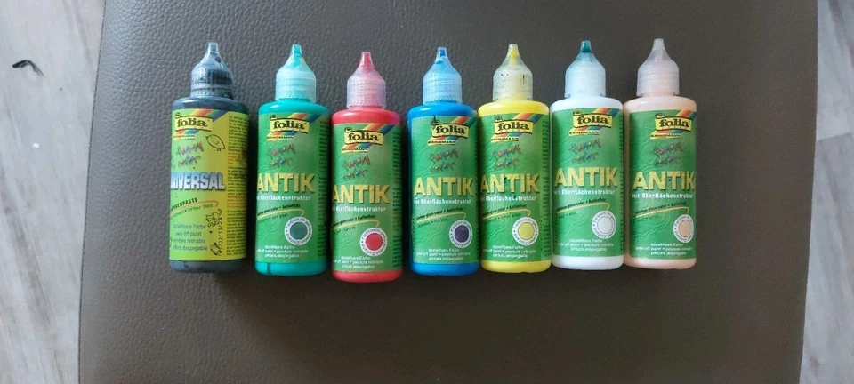 Folia Window Color 7er Set Funny Color Antik Fensterfarbe Glasmalfarbe - Bild 1 von 1