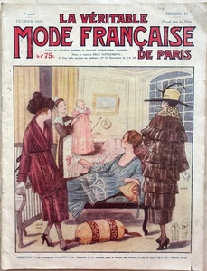 La Véritable Mode Française de Paris n° 44 Février 1919 ancienne revue de mode - Picture 1 of 6