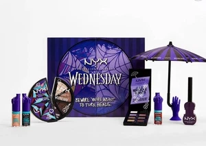 NYX Cosmetics X  Wednesday Vault Eyes Lips Face Limited Ed 💜 - Picture 1 of 2